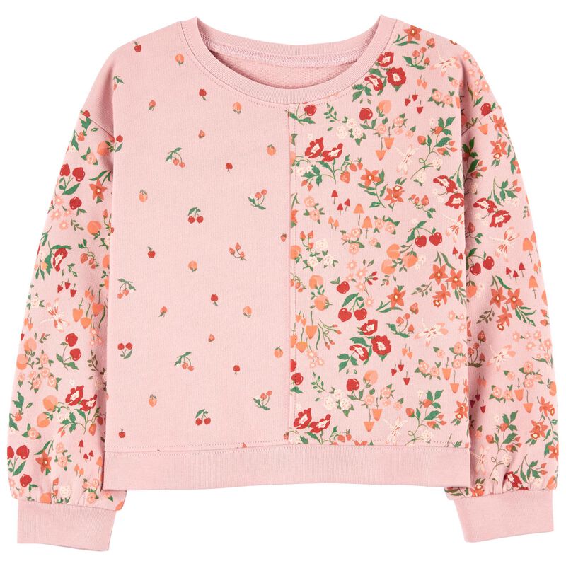 Pink Baby Floral French Terry Sweatshirt | carters.com