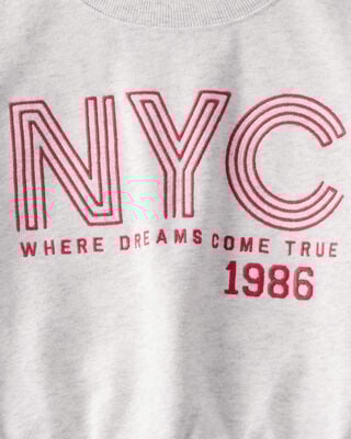 Product image 2 of Kid Oversized New York City Graphic Sweatshirt - Grey