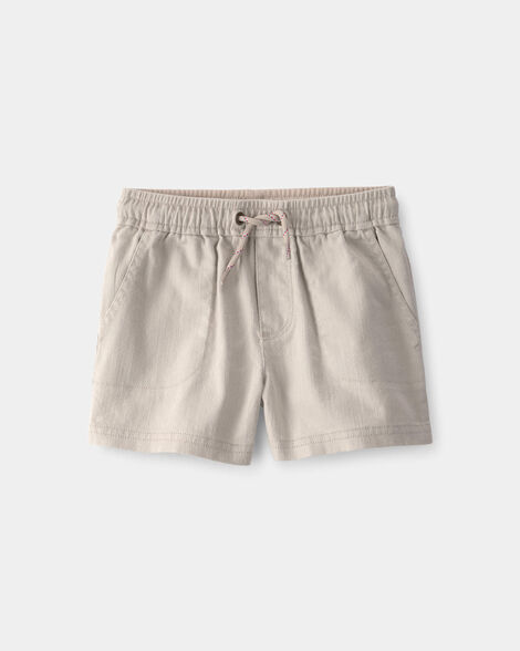 toddler boy twill shorts - light khaki
