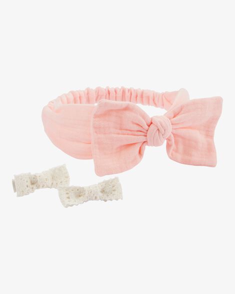  Product image 1 of Baby 3-Pack Hair Clips & Headwrap Set