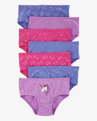 Product image 1 of Toddler 7-Pack Unicorn Brief Stretch Cotton Undies