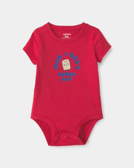 baby tater tot graphic bodysuit - red