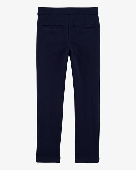 Product image 3 of Kid 3-Pack Ponte Knit Uniform Pants - Navy