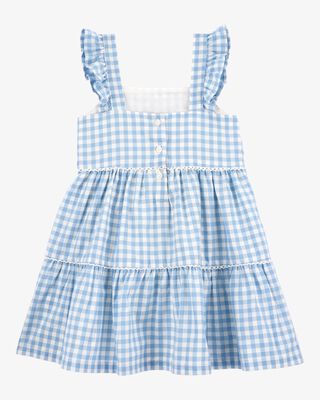 Product image 2 of Toddler Gingham Short-Sleeve Dress - Blue