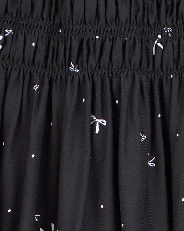 Product image 2 of Kid Bow Print Maxi Skirt - Black