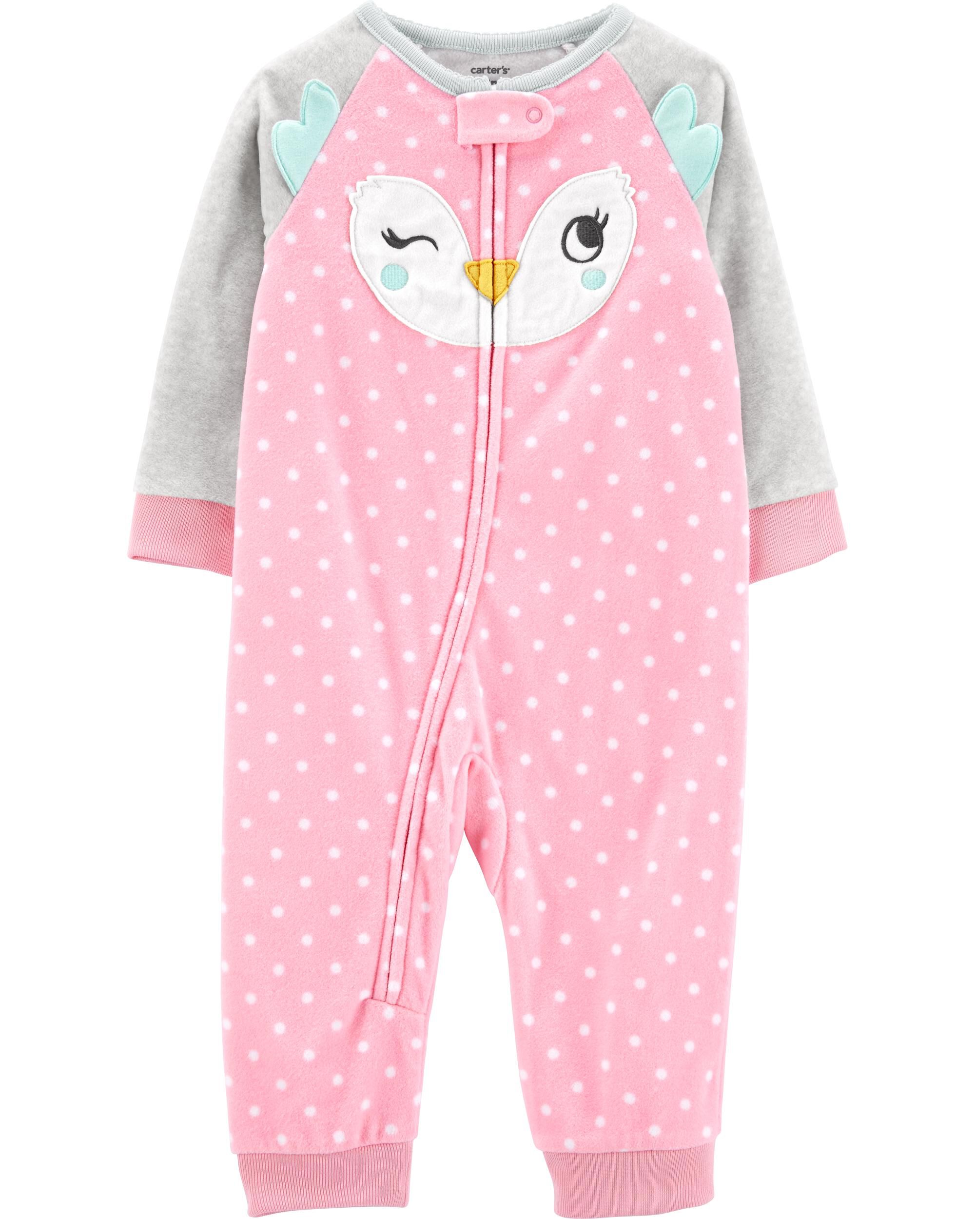 carters footless fleece pajamas