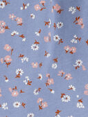 Blue/Pink - Baby 2-Piece Floral Bodysuit Pant Set, Selected