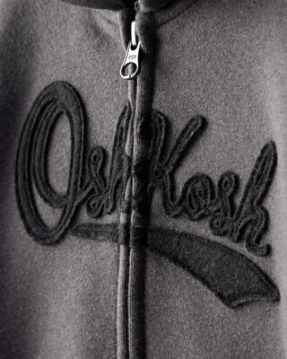 Product image 2 of Baby Boy OshKosh Fleece Logo Zip Jacket - Black