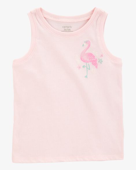 Product image 1 of Toddler Flamingo Muscle Tank - Pink