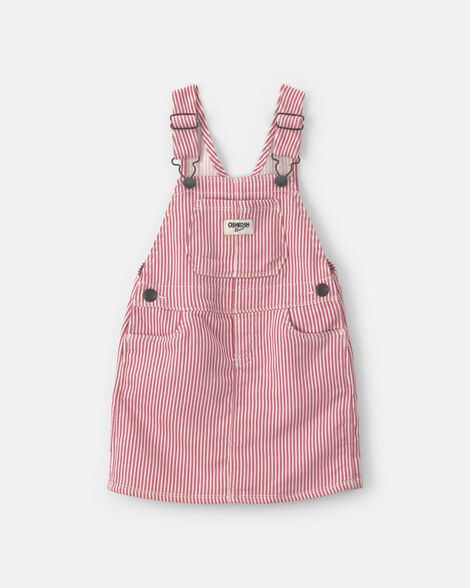 Toddler Girl Hickory Stripe Skirtall - Pink