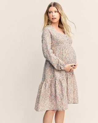 Product image 1 of Adult Women's Maternity Button-Front Wildflower Dress