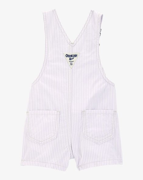 Product image 2 of Baby Floral Hickory Striped Shortalls - Purple