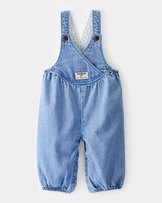 Product image 1 of Baby  Vintage Inspired Chambray V-Neck Overalls  - Nostalgia Wash