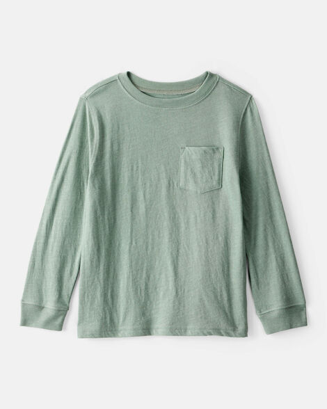 boys long-sleeve pocket tee - green