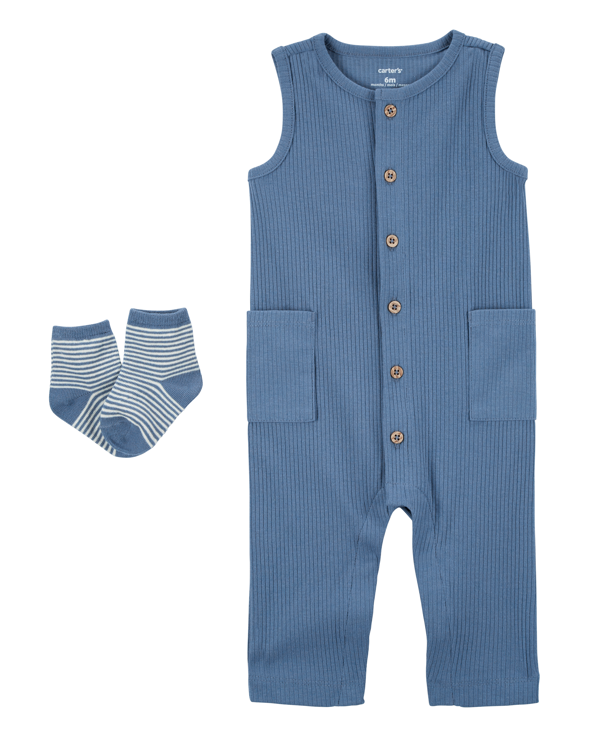 Baby 2-Piece Jumpsuit & Socks Set