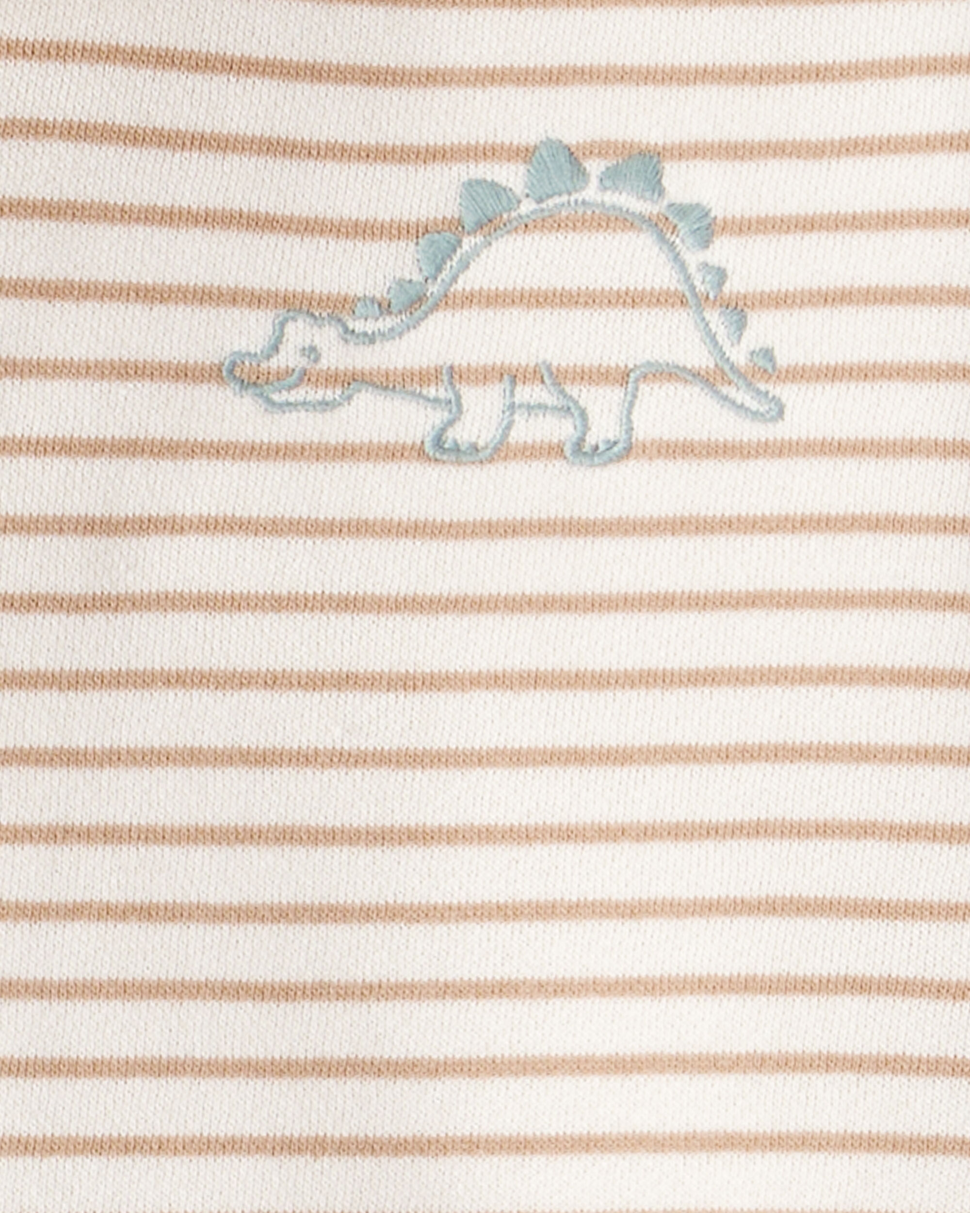 Toddler Boy 2-Piece Dinosaur Hoodie & Pant Set - Cream/Brown