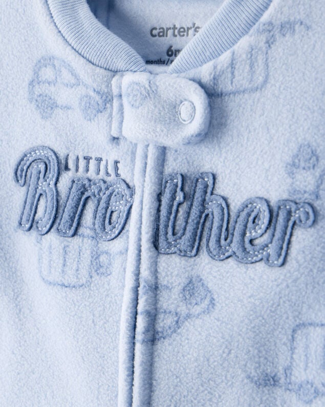 Product image 2 of Baby Boy Firetruck Print Loose Fit Long-Sleeve Sleep & Play - Blue