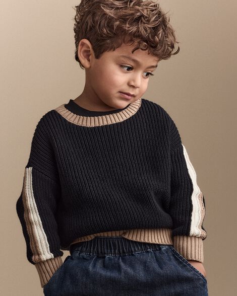 Toddler Pullover Sweater - Black