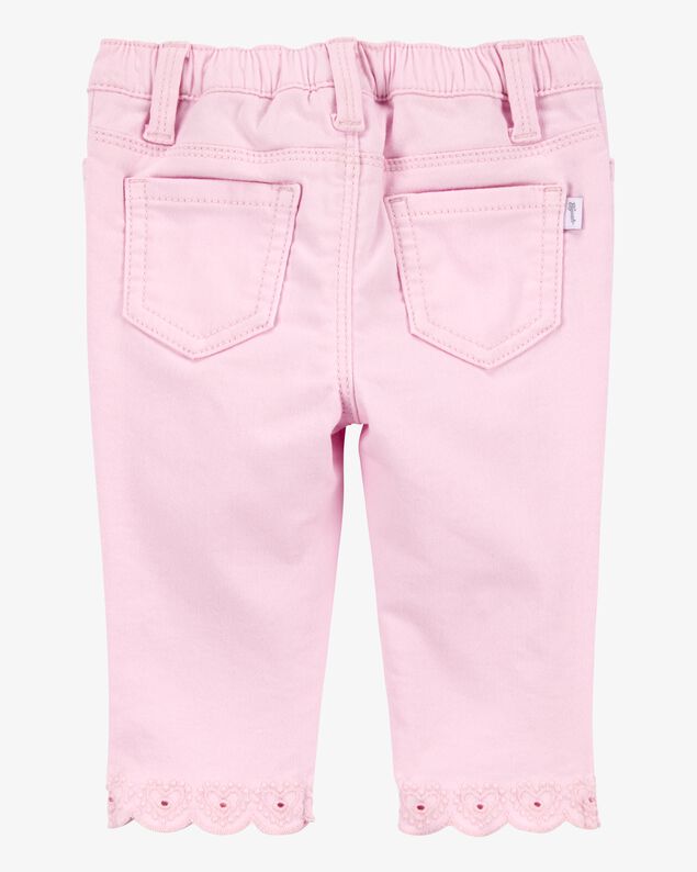 Product image 2 of Baby Woven Embroidered Hem Pants - Pink