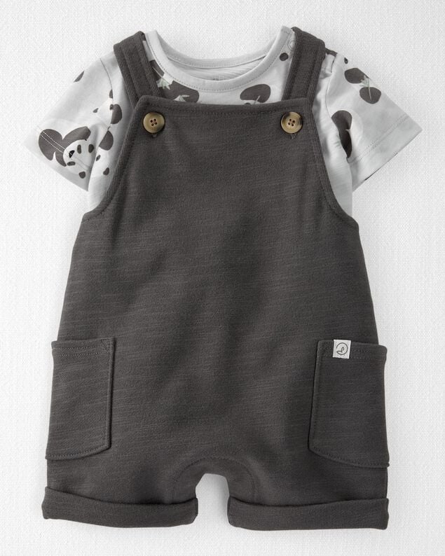 Product image 1 of Baby 2-Piece Organic Cotton Shortall Set