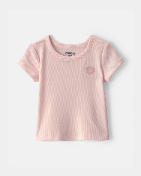 Baby Girl OshKosh Logo Ribbed Tee - Pink