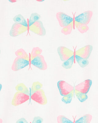 Product image 2 of Kid Butterfly Print Snug Fit Cotton 4-Piece Pajamas
