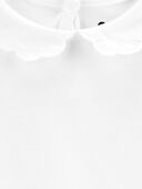 White - Baby Scalloped Peter Pan Bodysuit, Selected