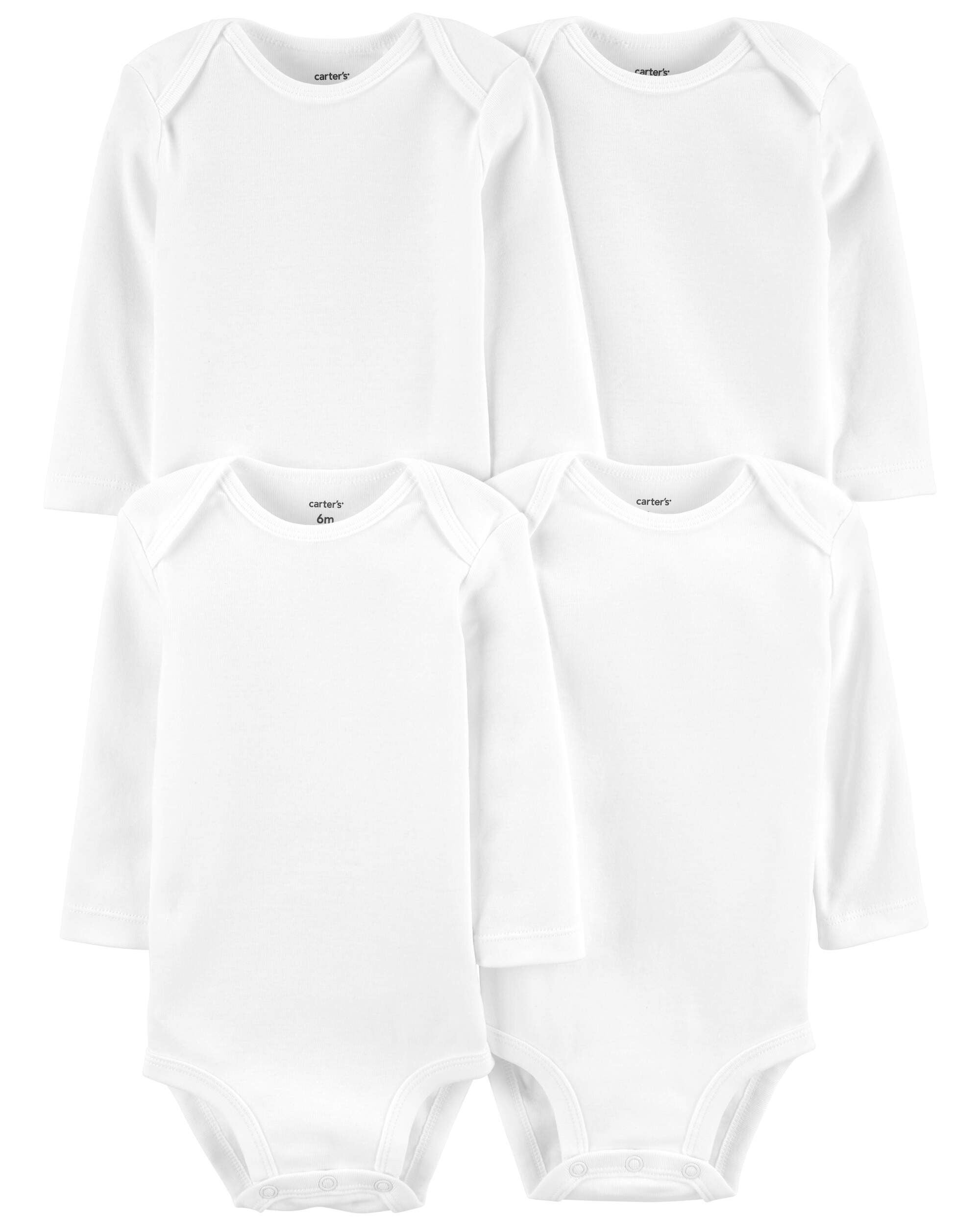 Baby 4 Pack Long Sleeve Original Bodysuits Carter s Carter s