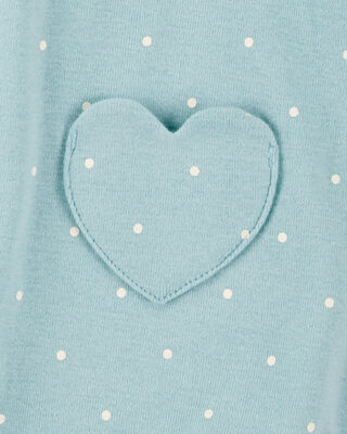 Product image 2 of Baby Heart Pockets Cotton Romper - Blue