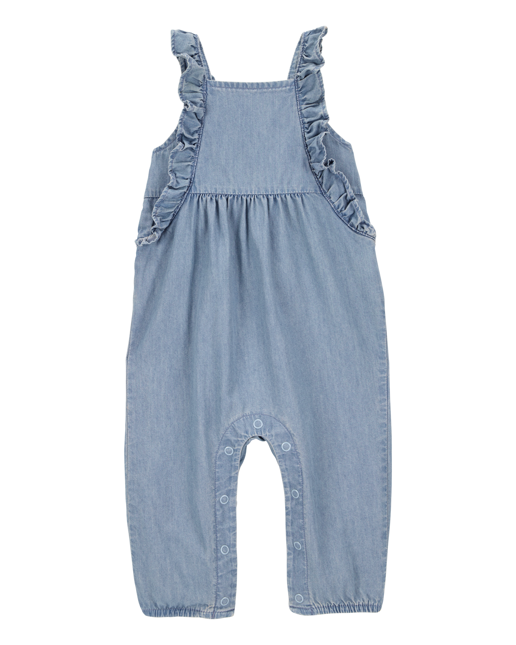Baby Chambray Jumpsuit - Blue