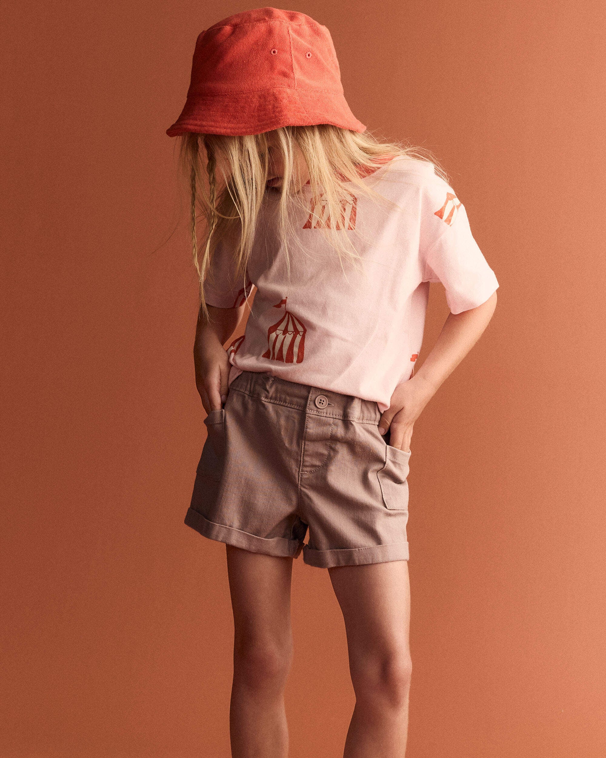 Otter Avenue Toddler Girl Mom Shorts 12M Mauve 15$