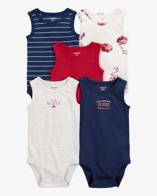 Product image 1 of Baby 5-Pack Sleeveless Bodysuits