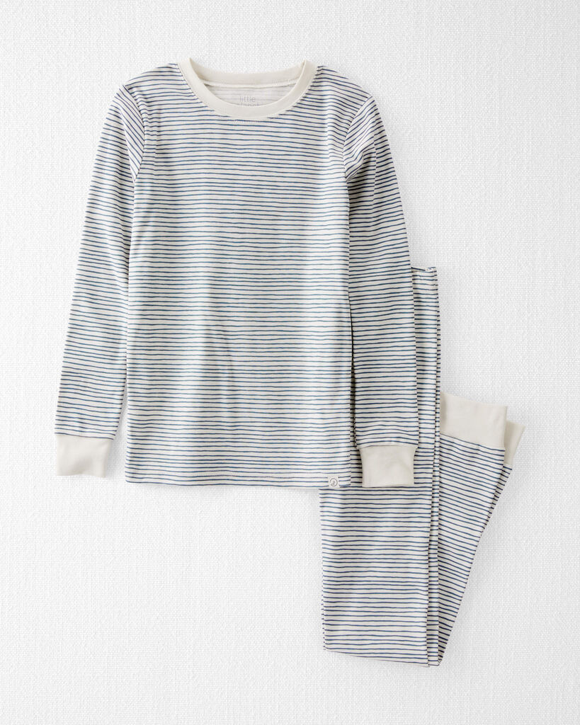 Little Planet Kids Organic Cotton Pajamas Set 4 Painterly Stripes