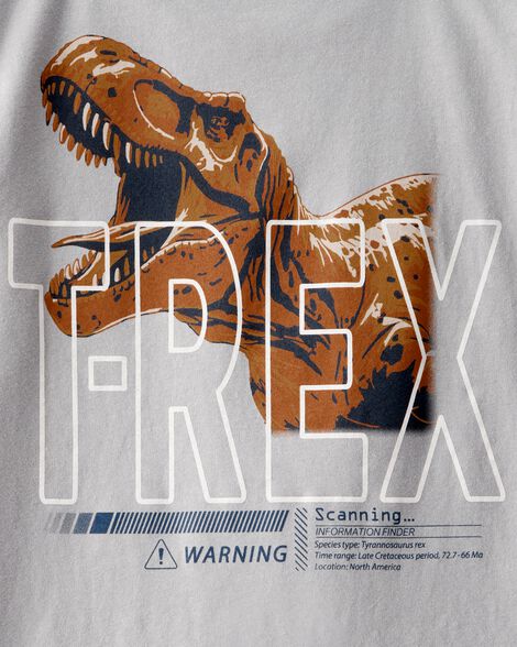 Product image 3 of Kid Prehistoric Dinosaur Short-Sleeve Graphic Tee - Grey
