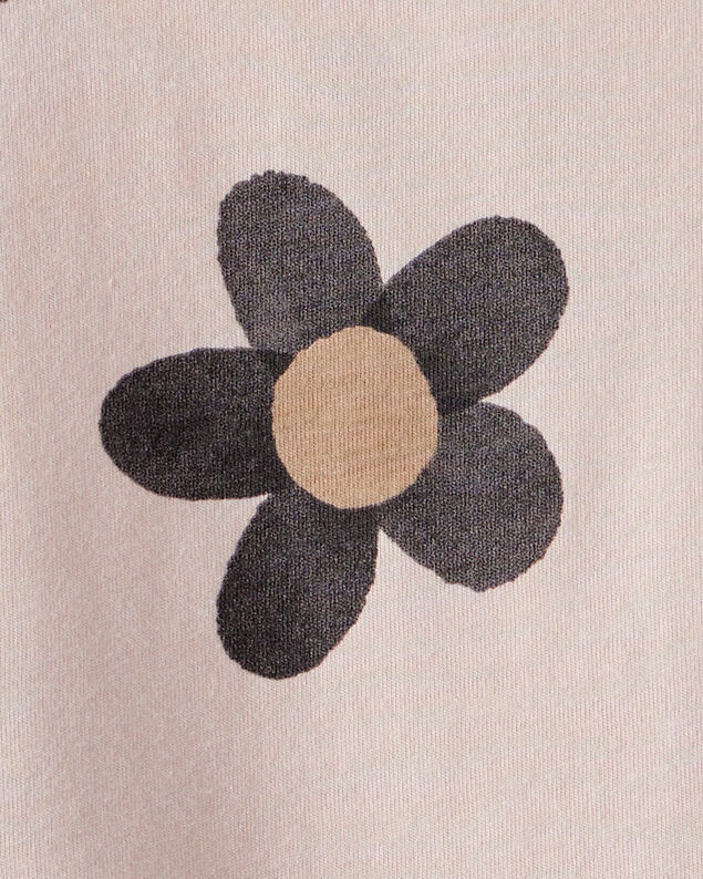 Product image 2 of Toddler Girl Flower Print Short-Sleeve Peplum Top - Tan