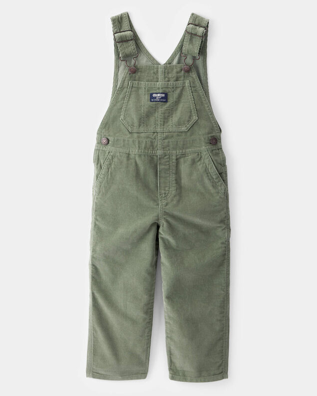 Product image 1 of Toddler Solid Corduroy Overalls - Green