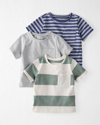 Product image 1 of Baby 3-Pack Organic Cotton Pocket Tees