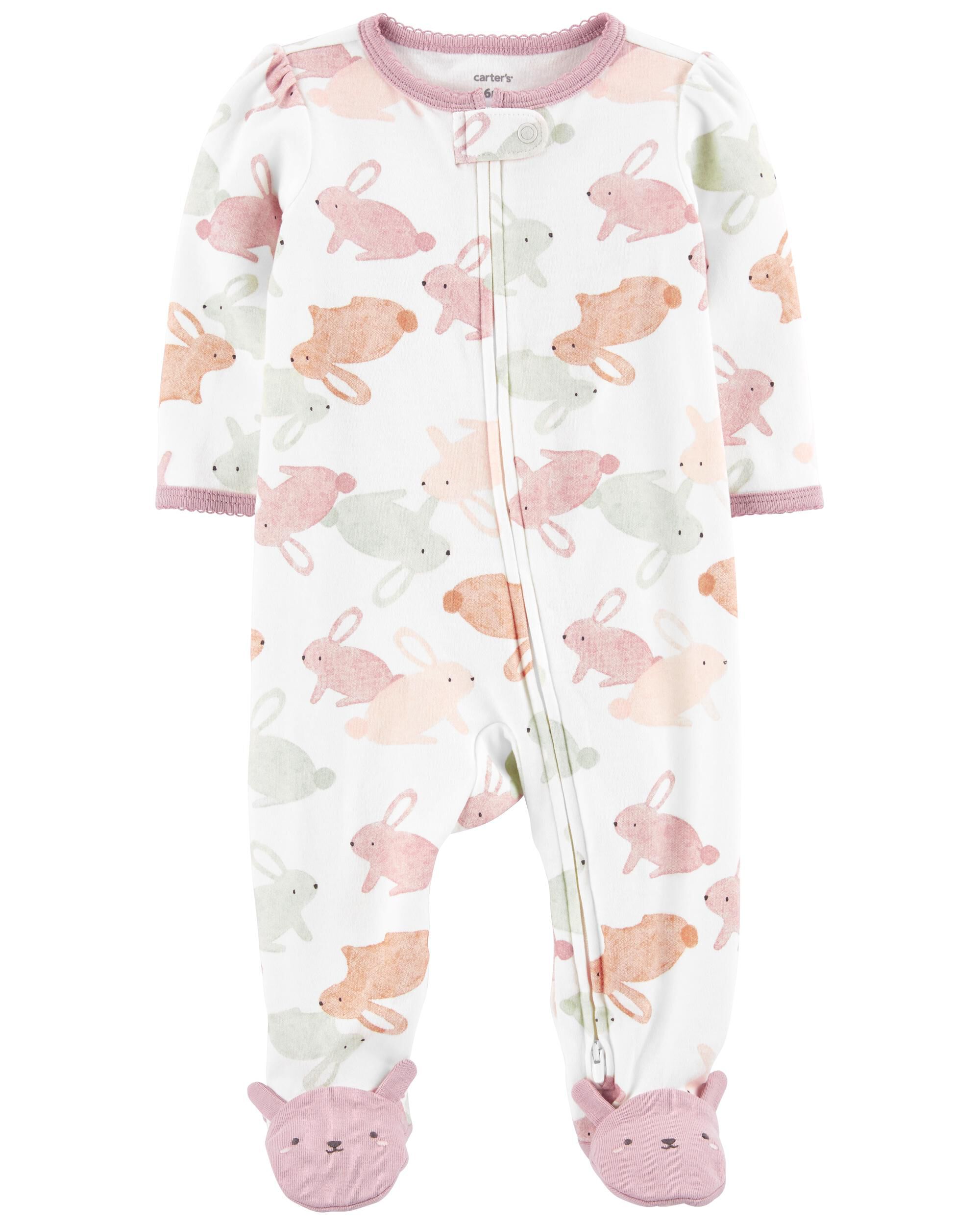 Carter's Baby Girl 1pc White Full-Zip Hedgehog Fleece Footie Pajama Sleeper $20 