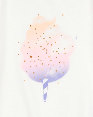 Product image 2 of Kid Cotton Candy Short-Sleeve Graphic Tee - Ivory