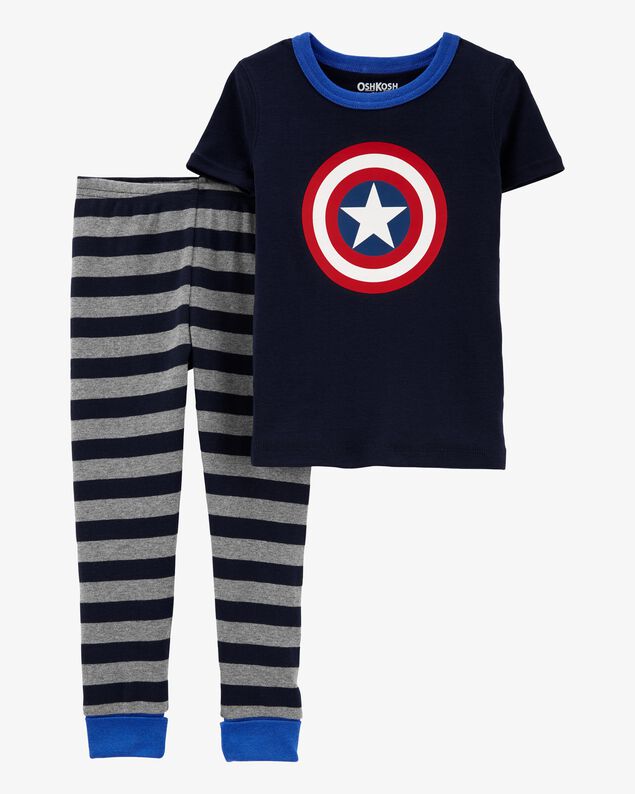 Product image 1 of Toddler 2-Piece Captain America 100% Snug Fit Cotton Pajamas