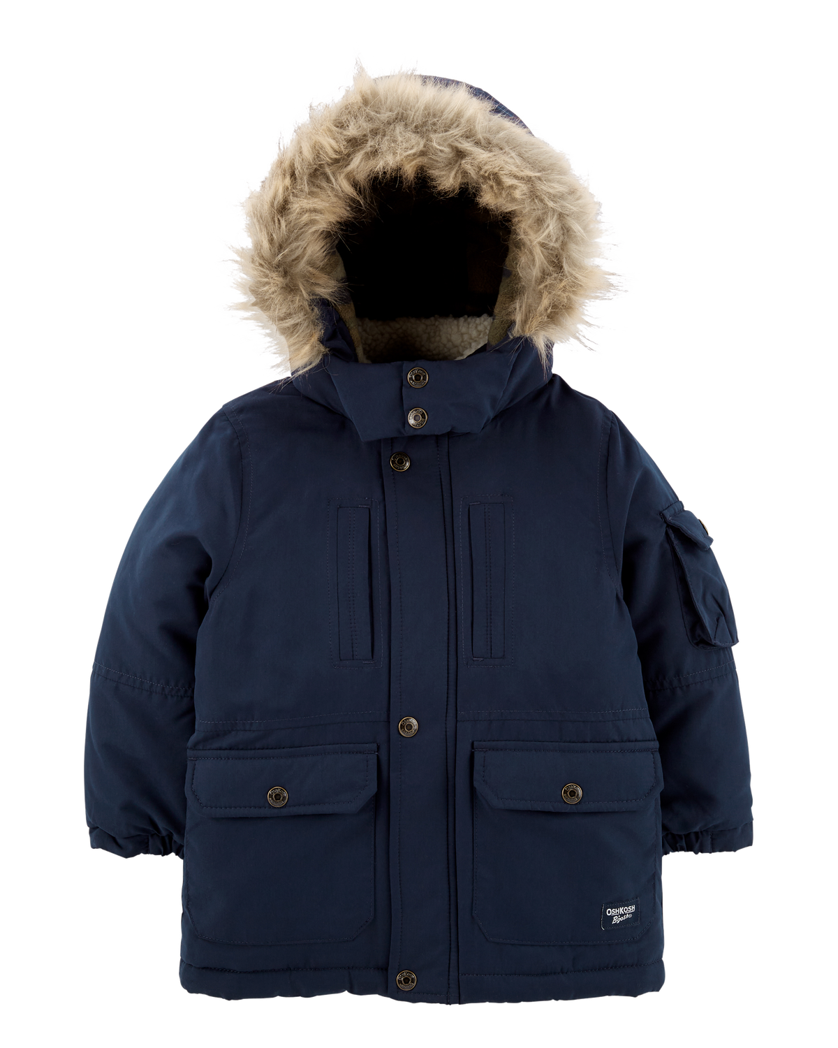 Baby Fleece-Lined Midweight Jacket with Faux Fur