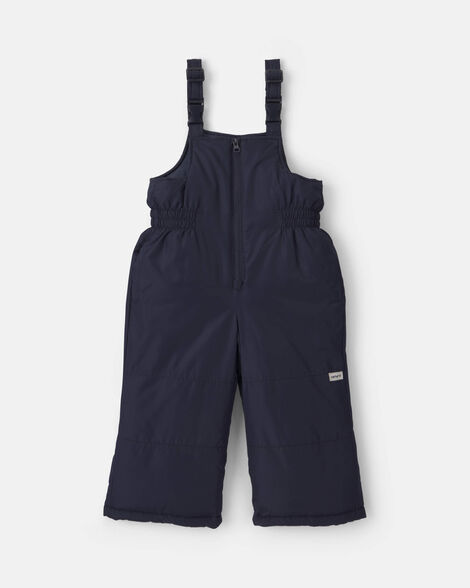 toddler overall snowsuit bib - navy blue