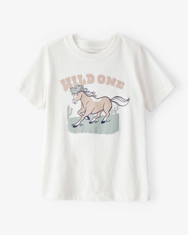 Product image 1 of Toddler Boy Wild One Short-Sleeve Graphic Tee - White