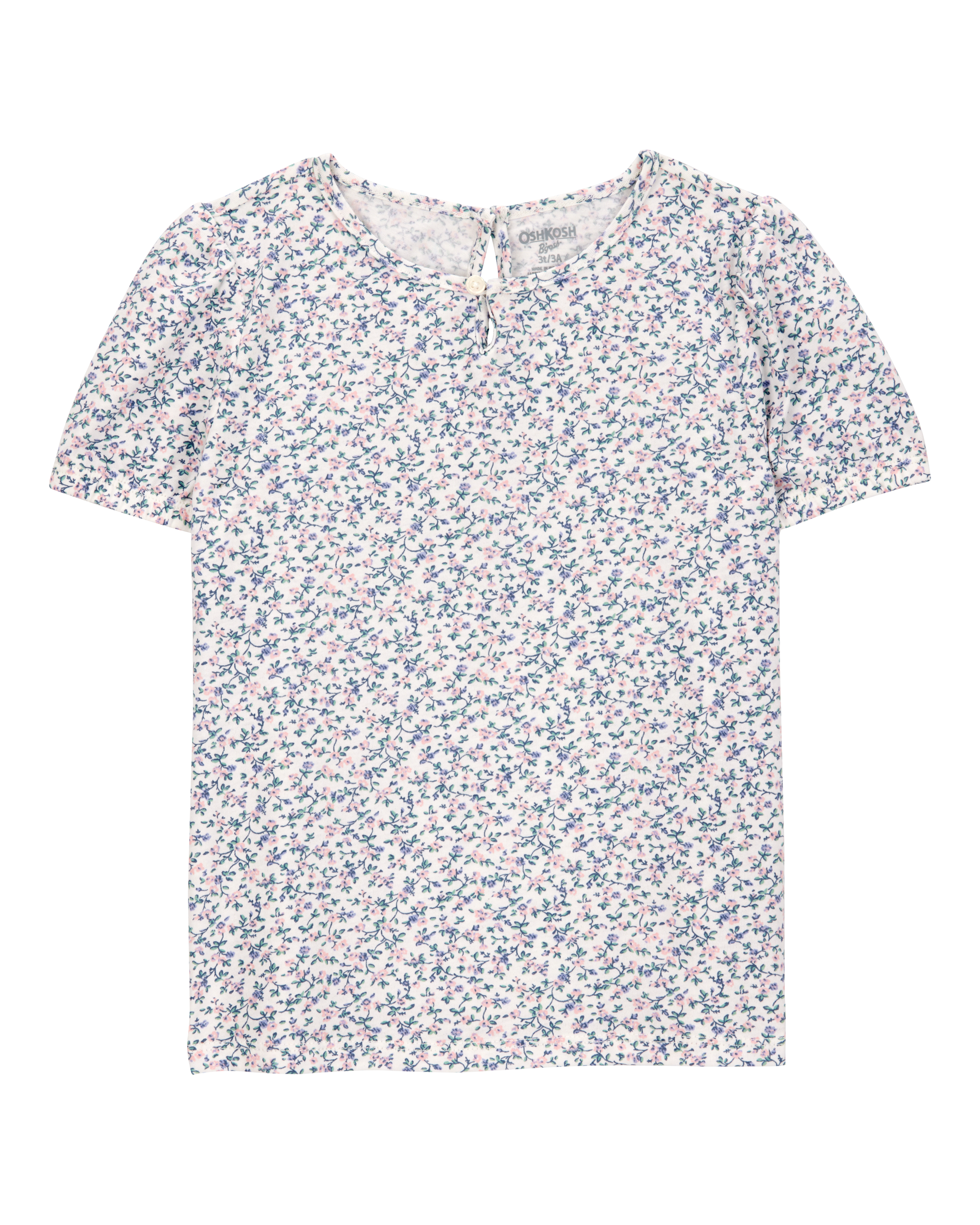 Toddler Short-Sleeve Floral Fashion Top