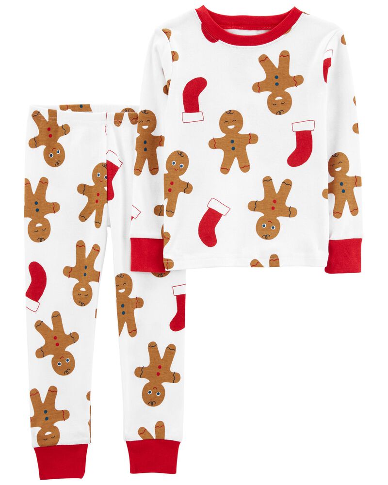 White Baby 2-Piece Gingerbread 100% Snug Fit Cotton PJs ...