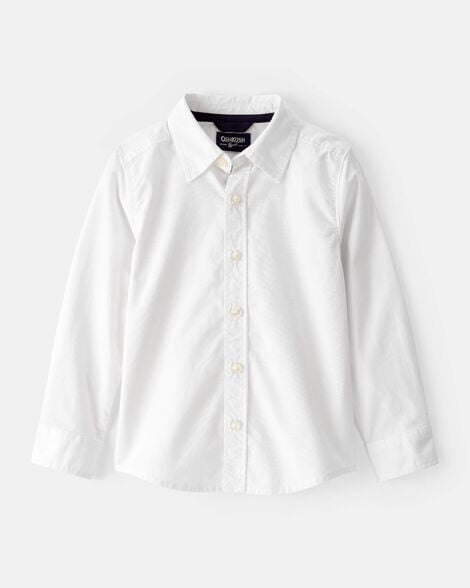 Toddler Boy Uniform Button-Front Shirt - White