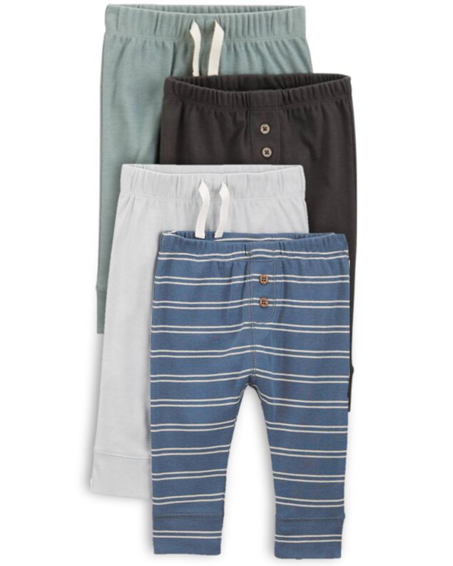 Product image 1 of Baby 4-Pack Pull-On Cotton Pants
