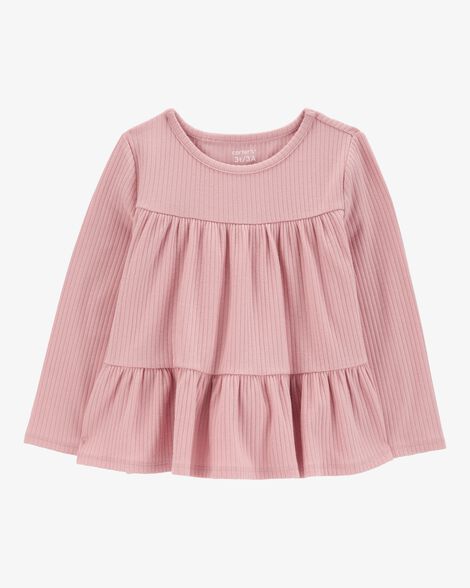  Product image 1 of Baby Tiered Long-Sleeve Ribbed Top