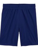 Navy - Kid Athletic Mesh Shorts, Selected