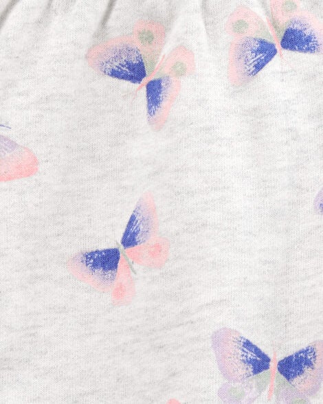  Product image 3 of Baby Butterfly Print Pull-On French Terry Shorts - Grey